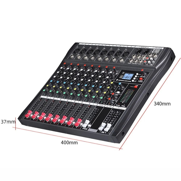 XTUGA CT80X 8-Channels Audio Mixer DJ Mixing Console with 48V Power Supply(EU Plug) - Live Sound Effects Processors by XTUGA | Online Shopping UK | buy2fix