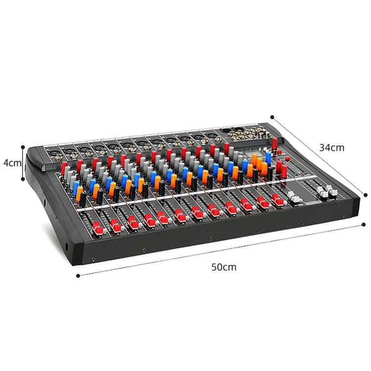 XTUGA CT120X 12-Channels Audio Mixer DJ Mixing Console with 48V Power Supply(EU Plug) - Live Sound Effects Processors by XTUGA | Online Shopping UK | buy2fix