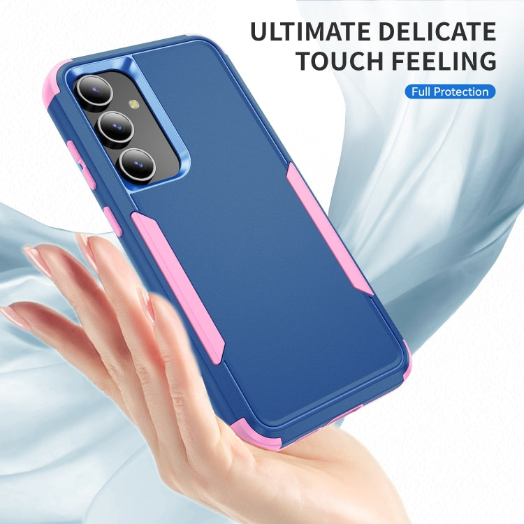 For Samsung Galaxy S25+ 5G TPU + PC Shockproof Protective Phone Case(Royal Blue + Pink) - Galaxy S25+ 5G Cases by buy2fix | Online Shopping UK | buy2fix