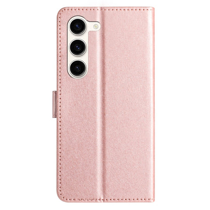 For Samsung Galaxy S25+ 5G Silk Texture Horizontal Flip Leather Phone Case(Rose Gold) - Galaxy S25+ 5G Cases by buy2fix | Online Shopping UK | buy2fix