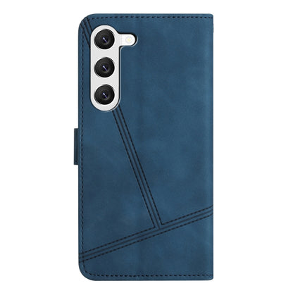 For Samsung Galaxy S25+ 5G Skin-feel Stitching Leather Phone Case(Blue) - Galaxy S25+ 5G Cases by buy2fix | Online Shopping UK | buy2fix