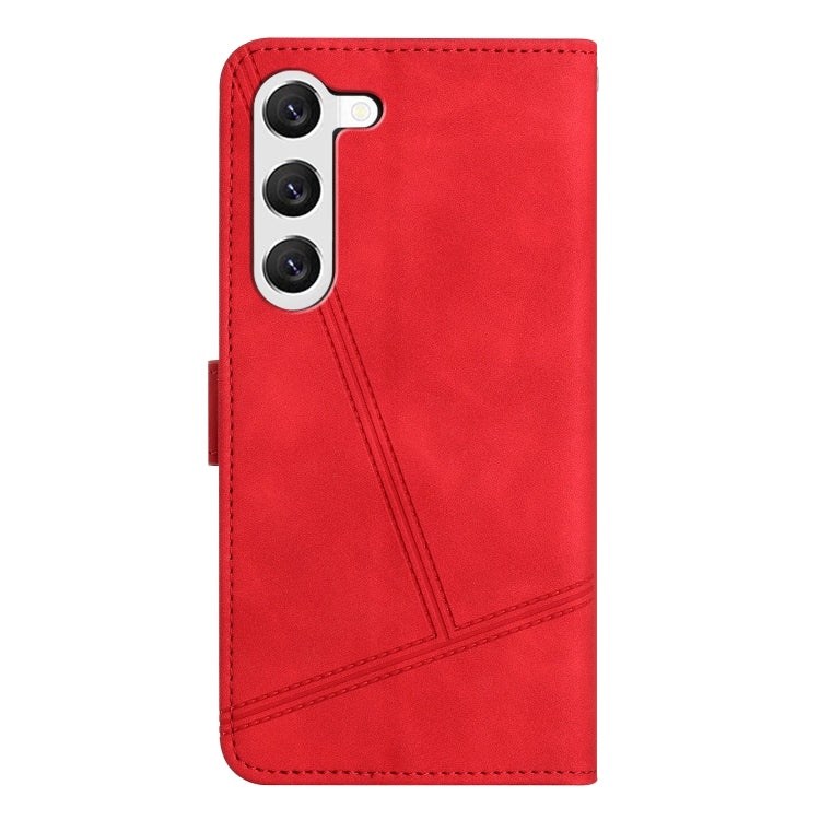 For Samsung Galaxy S25+ 5G Skin-feel Stitching Leather Phone Case(Red) - Galaxy S25+ 5G Cases by buy2fix | Online Shopping UK | buy2fix