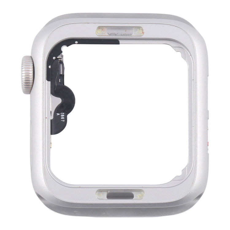 For Apple Watch Series 4 44MM GPS Aluminium Alloy Middle Frame Bezel Plate with Crown Spin Axis Flex Cable(Silver) - Middle Frame by buy2fix | Online Shopping UK | buy2fix