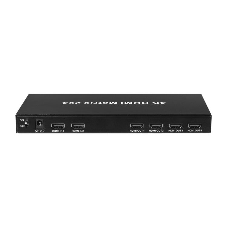 Measy MT4324 4K 30Hz 2 In 4 Out HDMI Matrix Switch Support Seamless Switching, EU Plug(Black) - Switch by Measy | Online Shopping UK | buy2fix