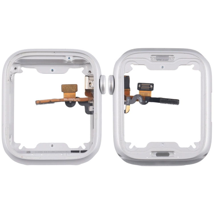 For Apple Watch Series  8 / 9 41MM LTE Aluminium Alloy Middle Frame Bezel Plate with Crown Spin Axis Flex Cable(Silver) - Middle Frame by buy2fix | Online Shopping UK | buy2fix