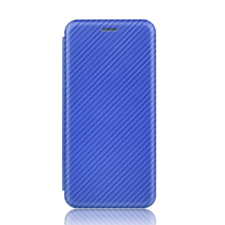 For Blackview A80 Carbon Fiber Texture Horizontal Flip TPU + PC + PU Leather Case with Card Slot(Blue) - More Brand by buy2fix | Online Shopping UK | buy2fix