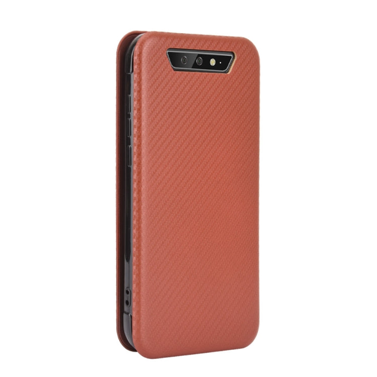 For Blackview BV5500 / BV5500 Pro / BV5500 Plus Carbon Fiber Texture Horizontal Flip TPU + PC + PU Leather Case with Card Slot(Brown) - More Brand by buy2fix | Online Shopping UK | buy2fix