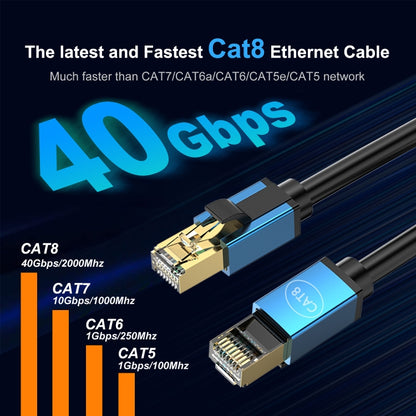 1m Home Fiber Bandwidth 10 Gigabit CAT8 Network Cable(Gold) - Lan Cable and Tools by buy2fix | Online Shopping UK | buy2fix