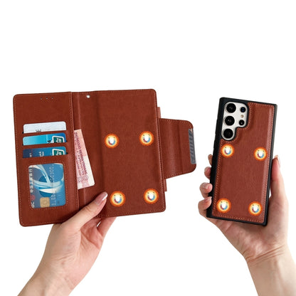 For Samsung Galaxy S25 Ultra 5G Multifunctional 7-Card Wallet Leather Phone Case(Brown) - Galaxy S25 Ultra 5G Cases by buy2fix | Online Shopping UK | buy2fix