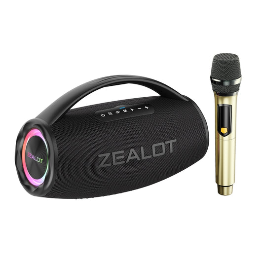 Zealot S97M 80W Outdoor Portable RGB Bluetooth Speaker with Microphone(Black) - Waterproof Speaker by ZEALOT | Online Shopping UK | buy2fix