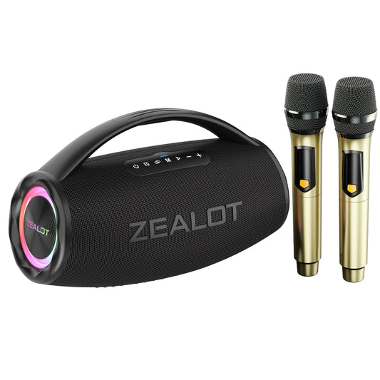 Zealot S97M 80W Outdoor Portable RGB Bluetooth Speaker with Dual Microphones(Black) - Waterproof Speaker by ZEALOT | Online Shopping UK | buy2fix