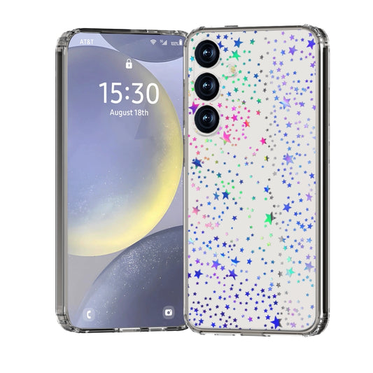 For Samsung Galaxy S25+ 5G IMD Double Piece Simple Fresh Shockproof Phone Case(Laser Stars) - Galaxy S25+ 5G Cases by buy2fix | Online Shopping UK | buy2fix