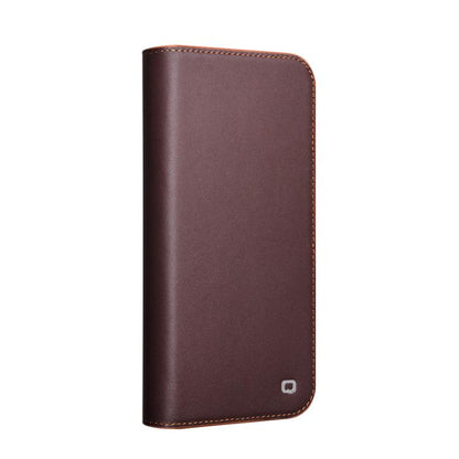 For iPhone 16 Pro QIALINO Classic Gen2 Genuine Leather Phone Case(Brown) - iPhone 16 Pro Cases by QIALINO | Online Shopping UK | buy2fix