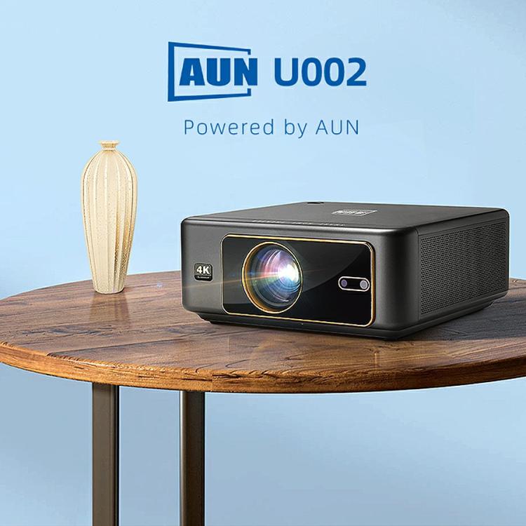 AUN U002 1920x1080P 970ANSI Android 12 Home Theater Smart Projector, UK Plug(Dark Grey) - LED Projector by AUN | Online Shopping UK | buy2fix