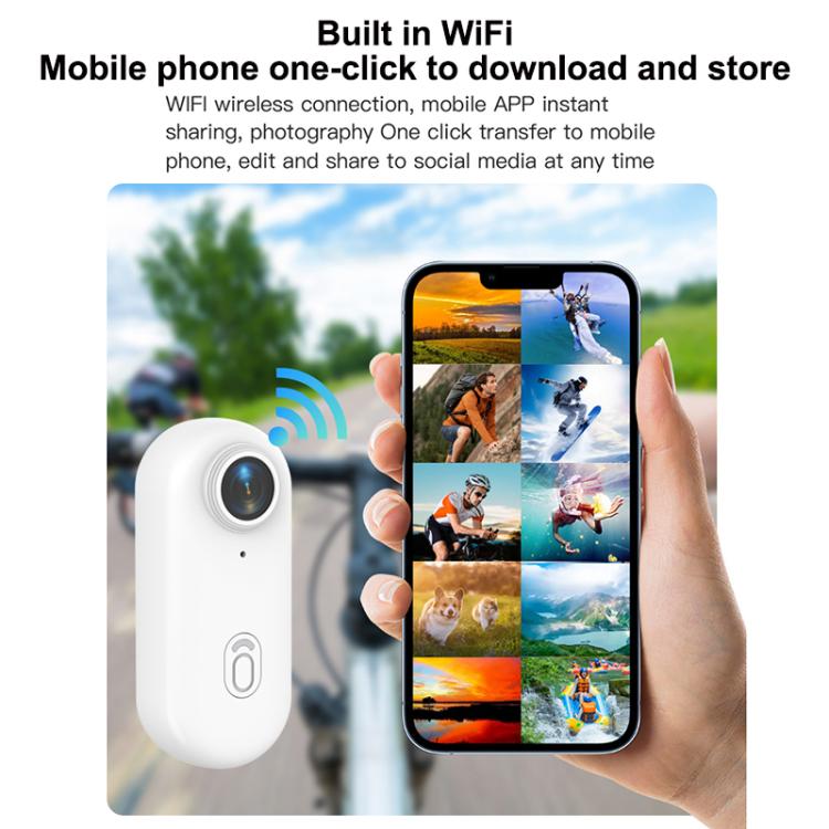 H88 4K Thumb Sports Camera Mini WiFi Camera, Specification:Standard Version(Black) - Video Cameras by buy2fix | Online Shopping UK | buy2fix