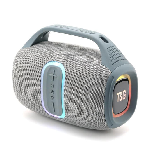 T&G TG674 TWS Outdoor Portable Wireless Bluetooth Speaker with RGB Light(Grey) - Desktop Speaker by T&G | Online Shopping UK | buy2fix