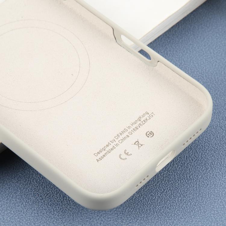 For iPhone 16 Pro Max DFANS DESIGN MagSafe Magnetic Silicone Phone Case(Antique White) - iPhone 16 Pro Max Cases by DFANS DESIGN | Online Shopping UK | buy2fix