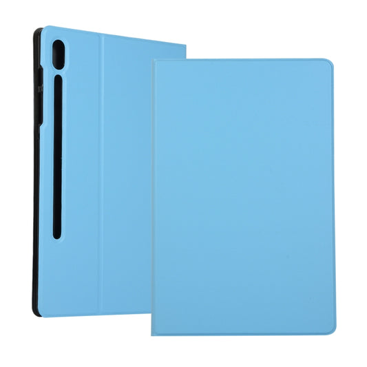 For Samsung Galaxy Tab S8+ / Tab S8 Plus /  Tab S7 FE / Tab S7+ / T970 Horizontal Flip Elasticity PU + TPU Leather Case with Holder(Blue) - Galaxy Tab S8+ Cases by buy2fix | Online Shopping UK | buy2fix