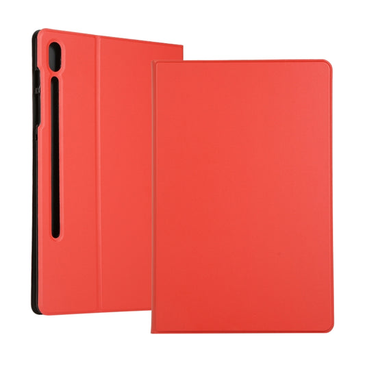 For Samsung Galaxy Tab S8+ / Tab S8 Plus /  Tab S7 FE / Tab S7+ / T970 Horizontal Flip Elasticity PU + TPU Leather Case with Holder(Red) - Galaxy Tab S8+ Cases by buy2fix | Online Shopping UK | buy2fix