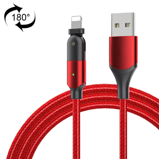 FXCL-WYA09 2.4A USB to 8 Pin 180 Degree Rotating Elbow Charging Cable, Length:2m(Red) - Normal Style Cable by buy2fix | Online Shopping UK | buy2fix