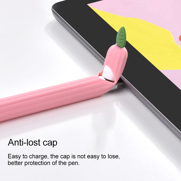 For Apple Pencil 1 Contrasting Color Mint Leaf Silicone Non-slip Protective Cover(Green) - Pencil Accessories by buy2fix | Online Shopping UK | buy2fix