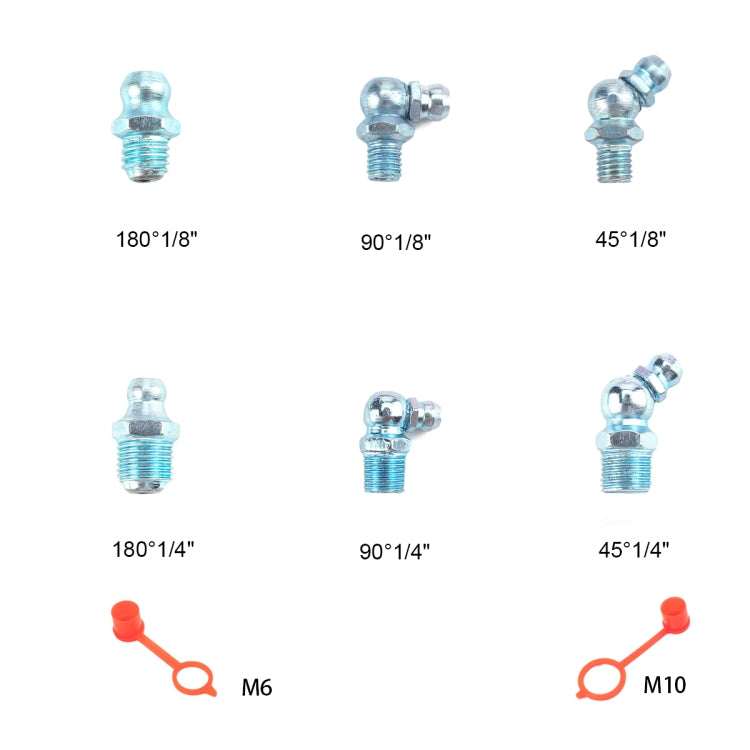 140 in 1 Zerk Oil Grease Fitting Assortment Kits with Dust Cover Cap - Pipes & Fittings by buy2fix | Online Shopping UK | buy2fix
