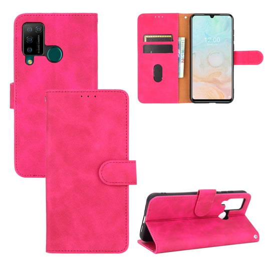 For DOOGEE N20 Pro Solid Color Skin Feel Magnetic Buckle Horizontal Flip Calf Texture PU Leather Case with Holder & Card Slots & Wallet(Rose Red) - More Brand by buy2fix | Online Shopping UK | buy2fix