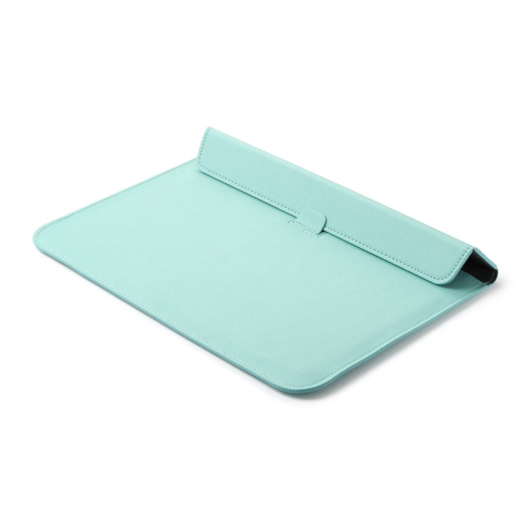 PU Leather Ultra-thin Envelope Bag Laptop Bag for MacBook Air / Pro 13 inch, with Stand Function(Mint Green) - Protective Bags by buy2fix | Online Shopping UK | buy2fix