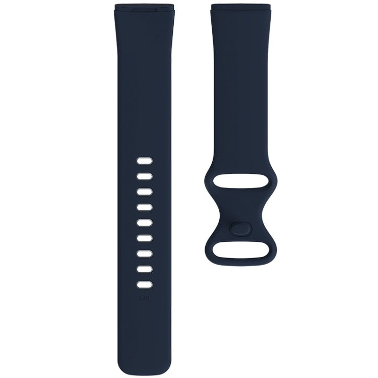 For Fitbit Versa 4 / Versa 3 / Sense 2 / Sense Silicone Watch Band, Size: L(Navy Blue) - Watch Bands by buy2fix | Online Shopping UK | buy2fix