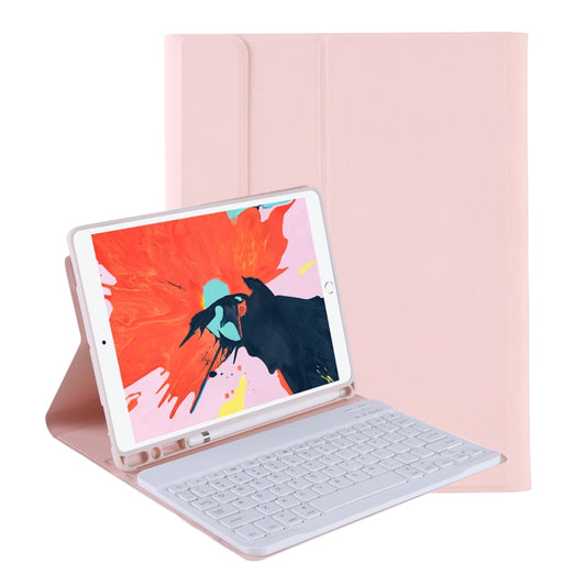 T098B Integrated Ultra-thin Candy Colors Bluetooth Keyboard Tablet Case for iPad Air 4 10.9 inch (2020), with Stand & Pen Slot(Pink) - For iPad Air by buy2fix | Online Shopping UK | buy2fix