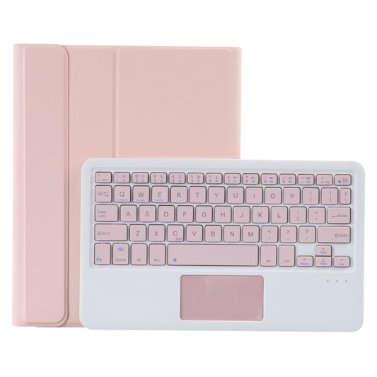 T098B-A Pressed Skin Texture TPU Detachable Candy Colors Bluetooth Keyboard Tablet Case for iPad Air 4 10.9 inch (2020), with Stand & Pen Slot & Touch(Pink) - For iPad Air by buy2fix | Online Shopping UK | buy2fix