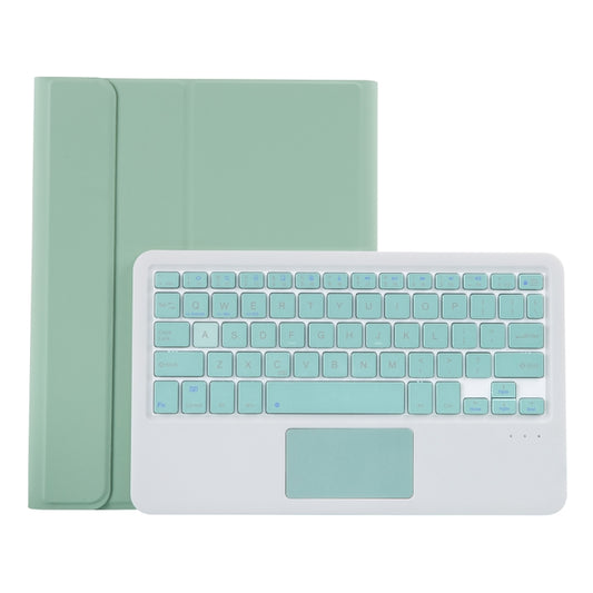 T098B-A Pressed Skin Texture TPU Detachable Candy Colors Bluetooth Keyboard Tablet Case for iPad Air 4 10.9 inch (2020), with Stand & Pen Slot & Touch(Light Green) - For iPad Air by buy2fix | Online Shopping UK | buy2fix
