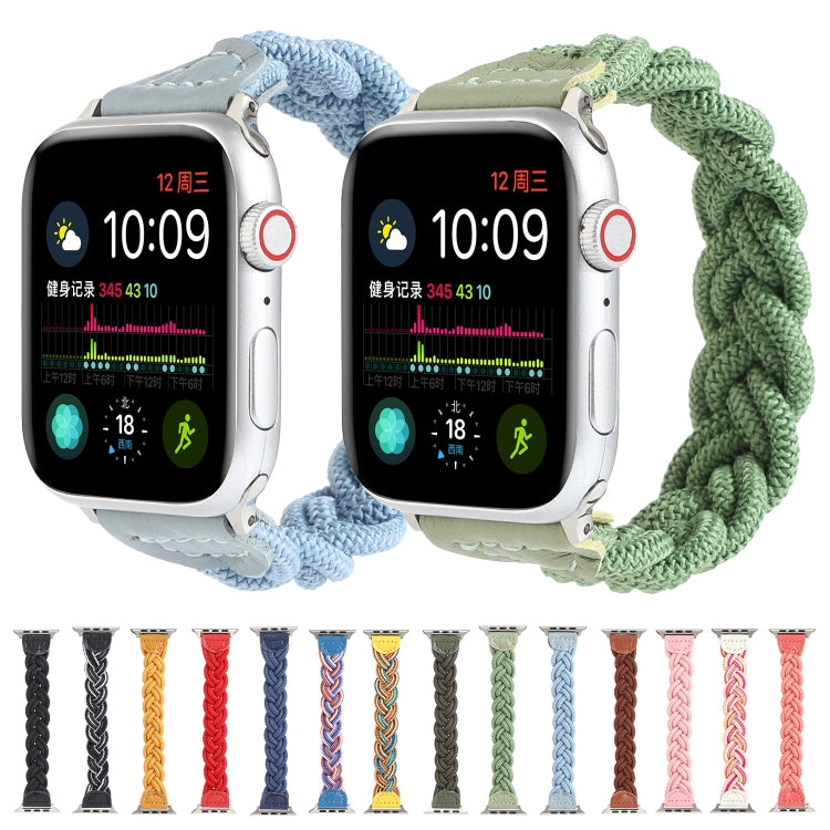 Elastic Woven Watch Band For Apple Watch Ultra 49mm&Watch Ultra 2 49mm / Series 9&8&7 45mm / SE 3&SE 2&6&SE&5&4 44mm / 3&2&1 42mm, Length:160mm(Red) - Watch Bands by buy2fix | Online Shopping UK | buy2fix