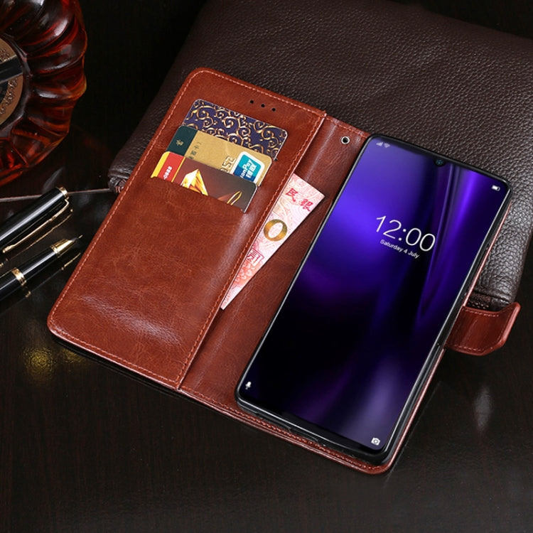 For DOOGEE N20 Pro idewei Crazy Horse Texture Horizontal Flip Leather Case with Holder & Card Slots & Wallet(Dark Blue) - More Brand by idewei | Online Shopping UK | buy2fix