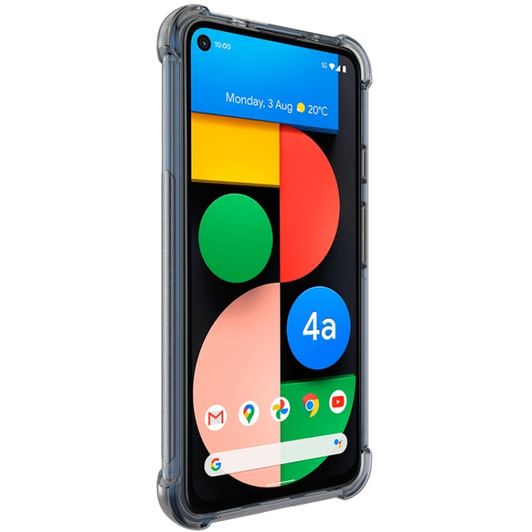 For Google Pixel 4a 5G IMAK All Coverage Shockproof Airbag TPU Case(Transparent Black) - Google Cases by imak | Online Shopping UK | buy2fix