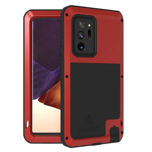 For Samsung Galaxy Note 20 Ultra LOVE MEI Metal Shockproof Waterproof Dustproof Protective Case without Glass(Red) - Galaxy Note20 Ultra Cases by LOVE MEI | Online Shopping UK | buy2fix