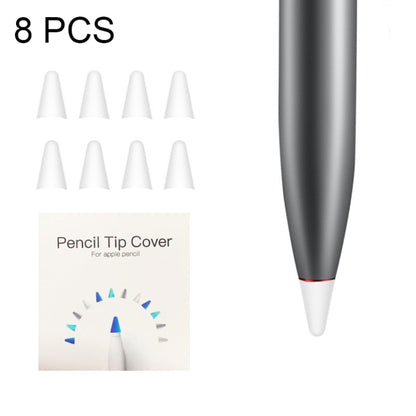 8 PCS Non-slip Mute Wear-resistant Nib Cover for M-pencil Lite (White) - Pencil Accessories by buy2fix | Online Shopping UK | buy2fix