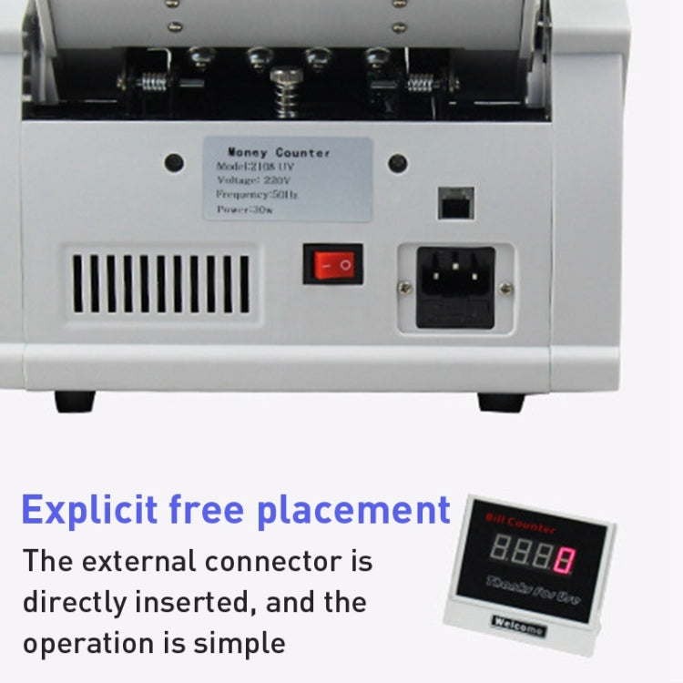 2108UV/IR 220V Multi-Currency Currency Counter, Specification: EU Plug - Currency Counter by buy2fix | Online Shopping UK | buy2fix