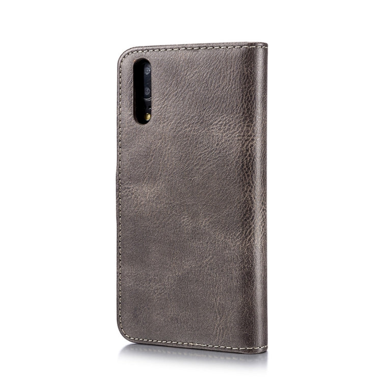 Crazy Horse Texture Flip Detachable Magnetic Leather Case for Huawei P20, with Holder & Card Slots & Wallet (Grey) - Huawei Cases by DG.MING | Online Shopping UK | buy2fix