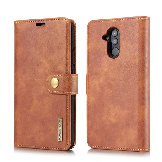 DG.MING Crazy Horse Texture Flip Detachable Magnetic Leather Case for Huawei Mate 20 Lite / Maimang 7, with Holder & Card Slots & Wallet (Brown) - Huawei Cases by DG.MING | Online Shopping UK | buy2fix