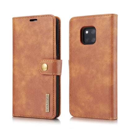 DG.MING Crazy Horse Texture Flip Detachable Magnetic Leather Case for Huawei Mate 20 Pro, with Holder & Card Slots & Wallet (Brown) - Huawei Cases by DG.MING | Online Shopping UK | buy2fix