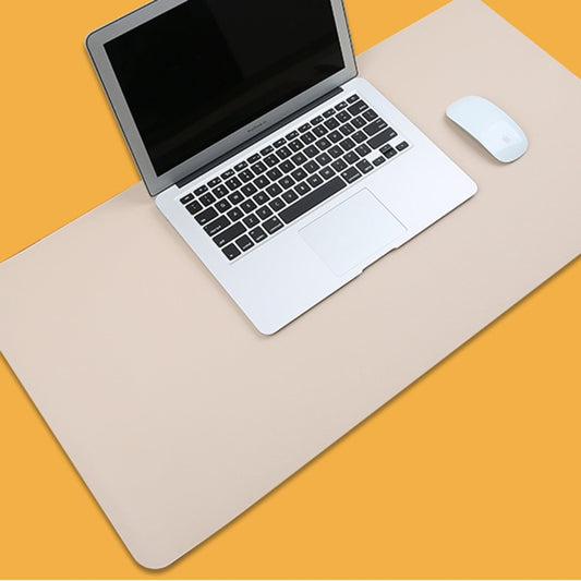 Multifunction Business PU Leather Mouse Pad Keyboard Pad Table Mat Computer Desk Mat, Size: 80 x 40cm(Apricot) - Desk Pads by buy2fix | Online Shopping UK | buy2fix