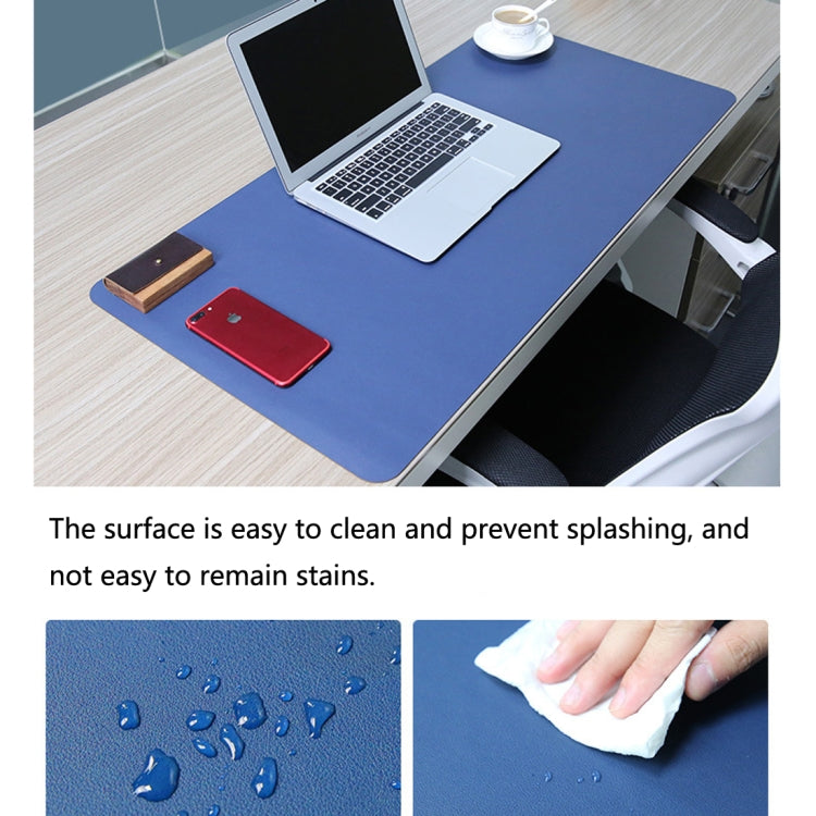 Multifunction Business PU Leather Mouse Pad Keyboard Pad Table Mat Computer Desk Mat, Size: 120 x 60cm(Sapphire Blue) - Desk Pads by buy2fix | Online Shopping UK | buy2fix