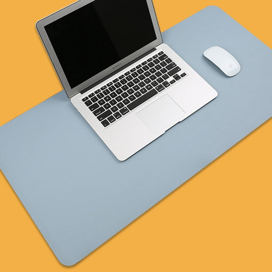 Multifunction Business PU Leather Mouse Pad Keyboard Pad Table Mat Computer Desk Mat, Size: 120 x 60cm(Baby Blue) - Desk Pads by buy2fix | Online Shopping UK | buy2fix