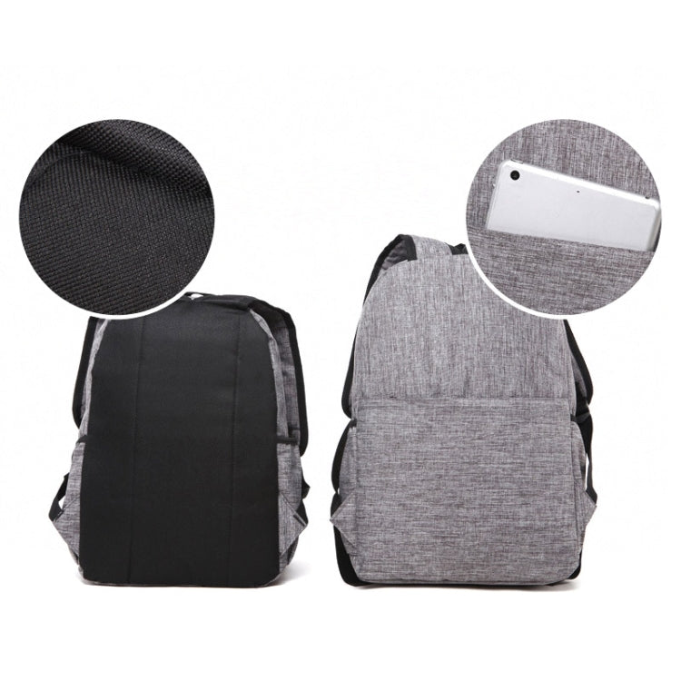 Universal Multi-Function Canvas Laptop Computer Shoulders Bag Leisurely Backpack Students Bag, Small Size: 37x26x12cm, For 13.3 inch and Below Macbook, Samsung, Lenovo, Sony, DELL Alienware, CHUWI, ASUS, HP(Grey) - Backpack by buy2fix | Online Shopping UK | buy2fix