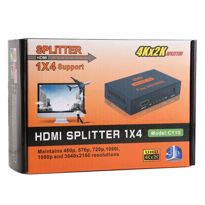 CY10 UHD 4K x 2K 3D 1 x 4 HDMI Splitter (US Plug) - Splitter by buy2fix | Online Shopping UK | buy2fix