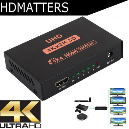 CY10 UHD 4K x 2K 3D 1 x 4 HDMI Splitter (US Plug) - Splitter by buy2fix | Online Shopping UK | buy2fix