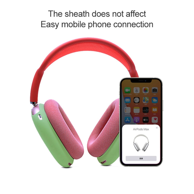 A Pair Full Coverage Anti-scratch Silicone Headphone Protective Case for AirPods Max(Red) - For AirPods Max by buy2fix | Online Shopping UK | buy2fix