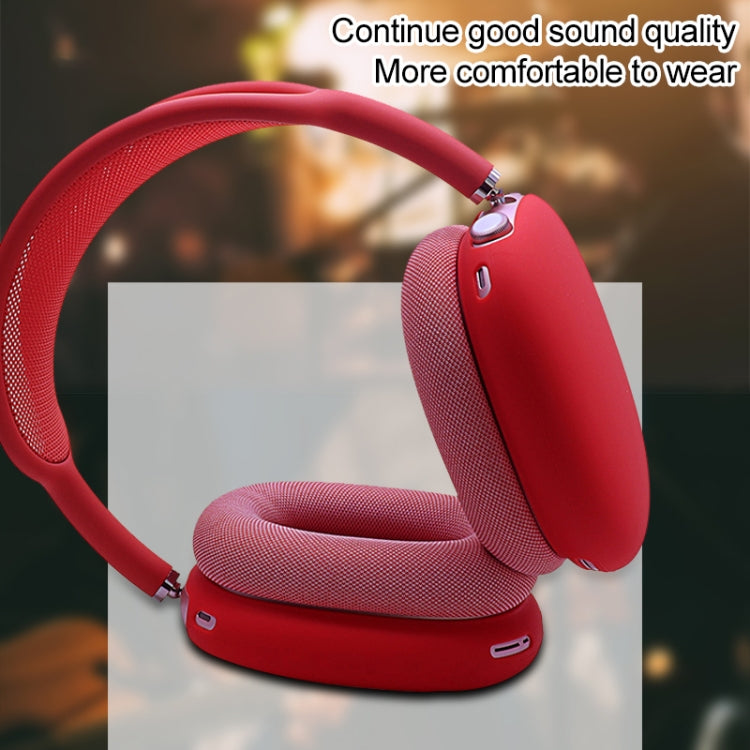 A Pair Full Coverage Anti-scratch Silicone Headphone Protective Case for AirPods Max(Red) - For AirPods Max by buy2fix | Online Shopping UK | buy2fix