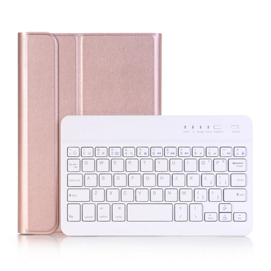 A05B Bluetooth 3.0 Ultra-thin ABS Detachable Bluetooth Keyboard Leather Tablet Case for iPad mini 5 / 4 / 3 / 2, with Holder(Rose Gold) - For iPad mini by buy2fix | Online Shopping UK | buy2fix